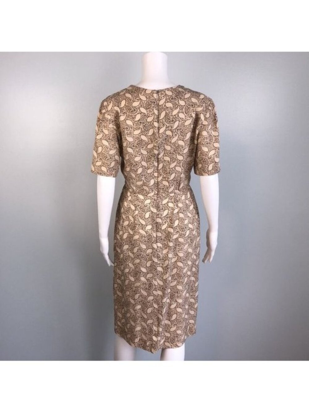 VINTAGE Liz Claiborne Paisley Silk Dress - M - Picture 2 of 9